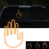 Funny New LED Illuminated Gesture Light Car Finger Light With Remote Road Rage Signs Middle Finger Gesture Light Hand Lamp - Show Gadgets